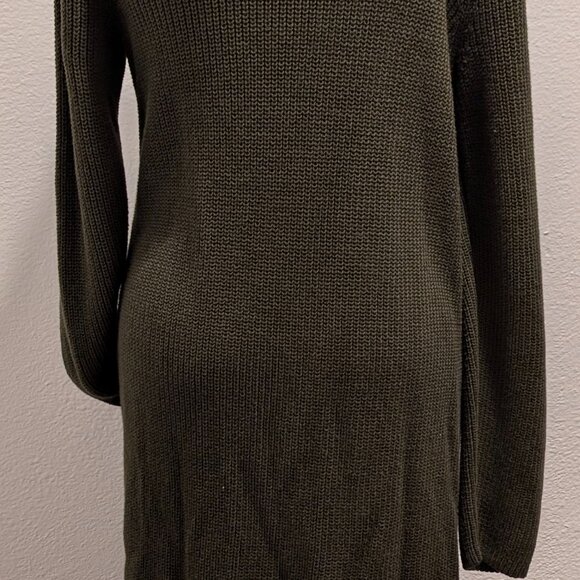 Banana Republic Open-Front Cotton Cardigan - Size Small - Olive Green NWT - Picture 8 of 10
